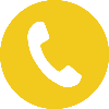 telephone white icon in yellow circle